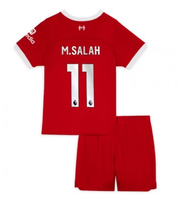 Liverpool Mohamed Salah #11 Replika Babytøj Hjemmebanesæt Børn 2023-24 Kortærmet (+ Korte bukser)